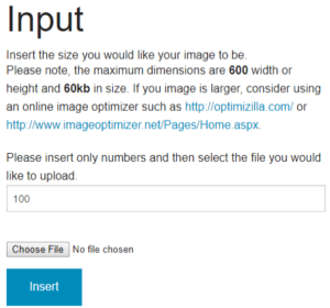 email designer image insert