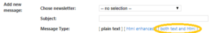 email designer autoresponder options